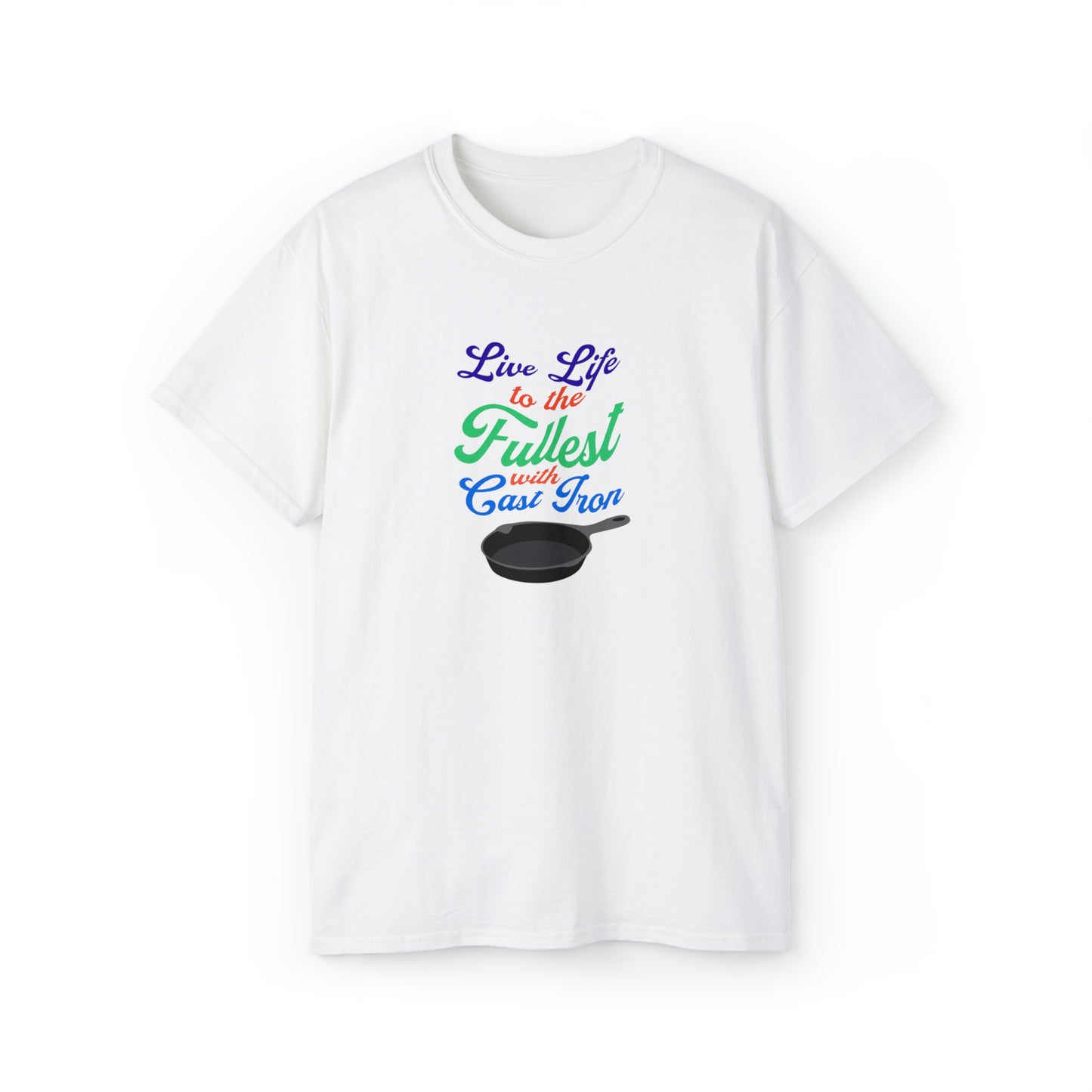 "Live Life" (Colorful Text) - Unisex Ultra Cotton Tee