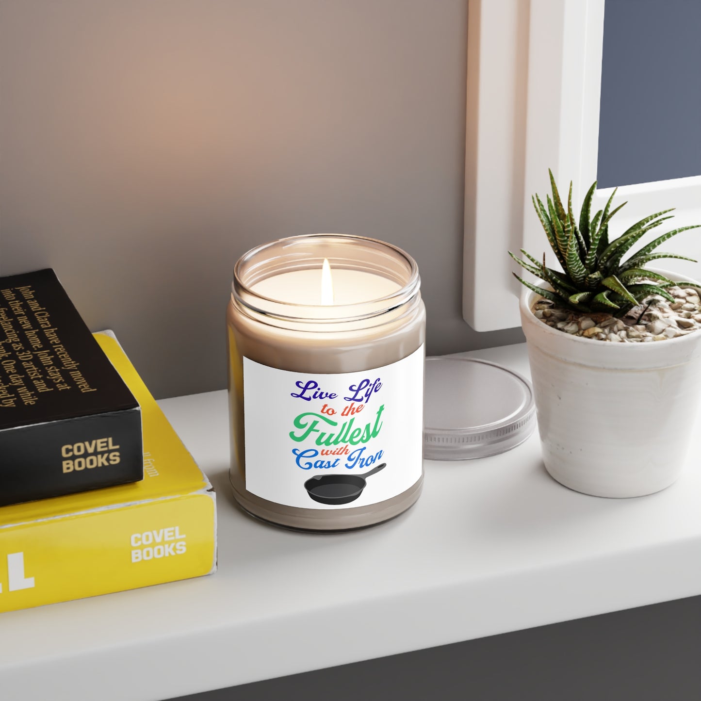 "Live Life" (Colorful Text) Scented Candle, 9oz