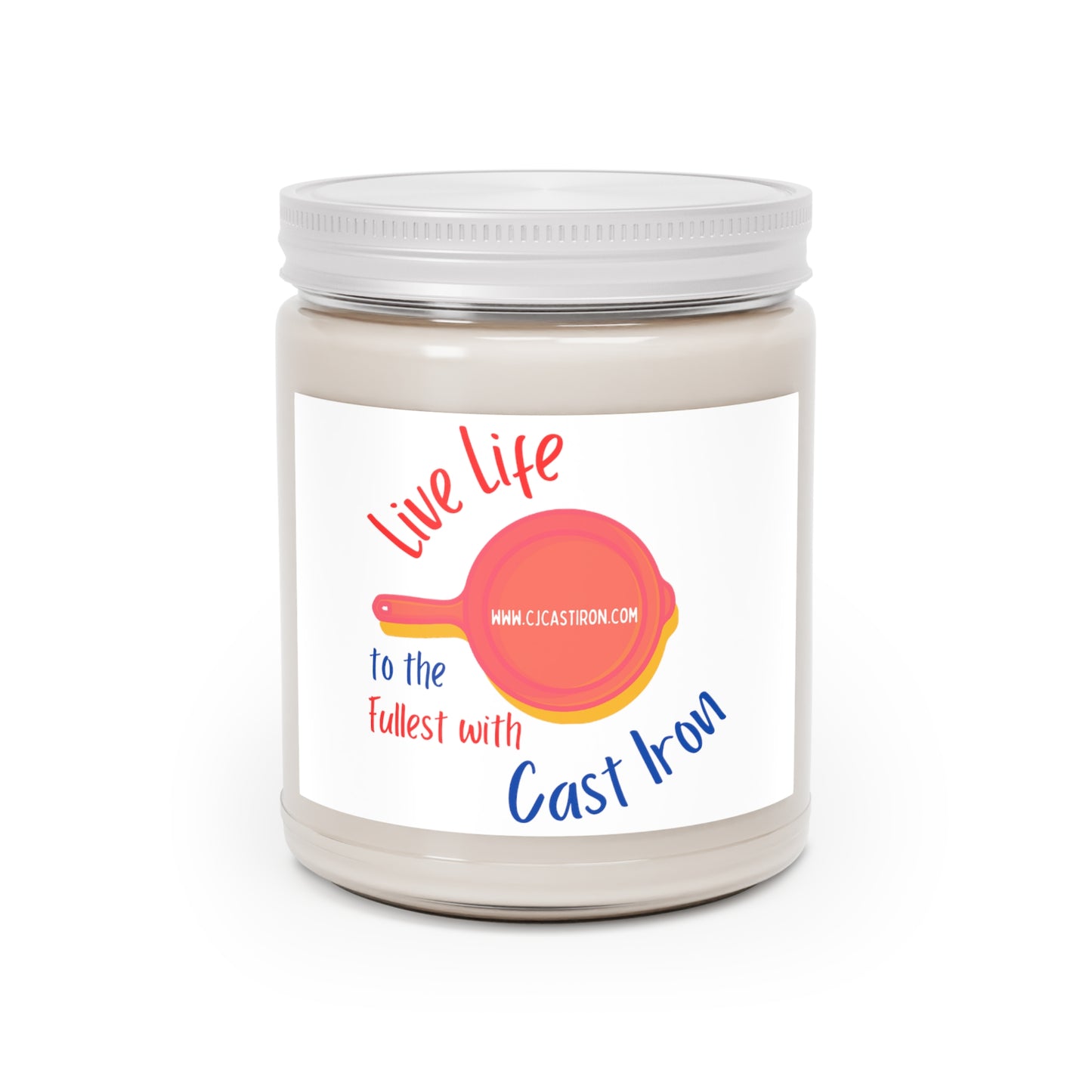 "Live Life" (Orange/Blues) Scented Candle, 9oz