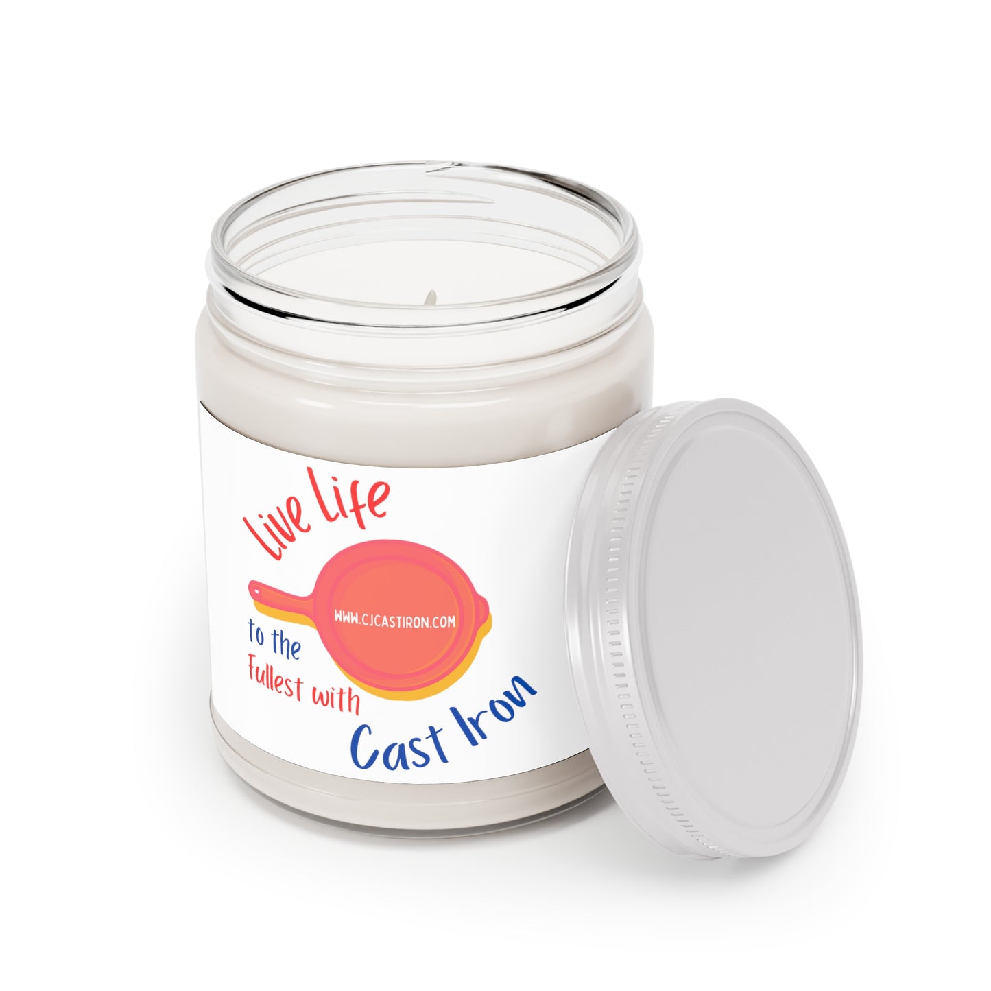 "Live Life" (Orange/Blues) Scented Candle, 9oz