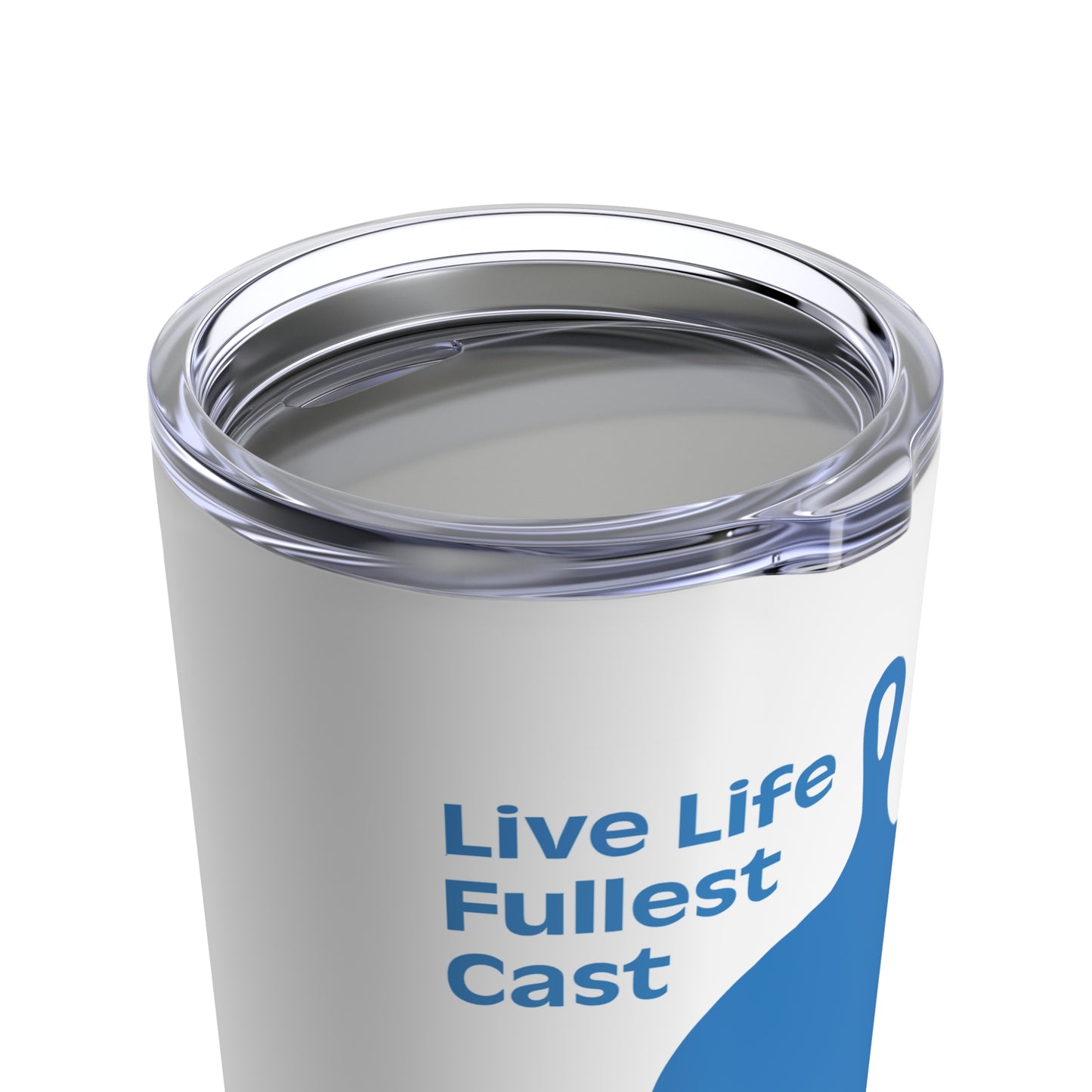 "Live Life to the Fullest with Cast Iron" Tumbler (Blue) 20oz