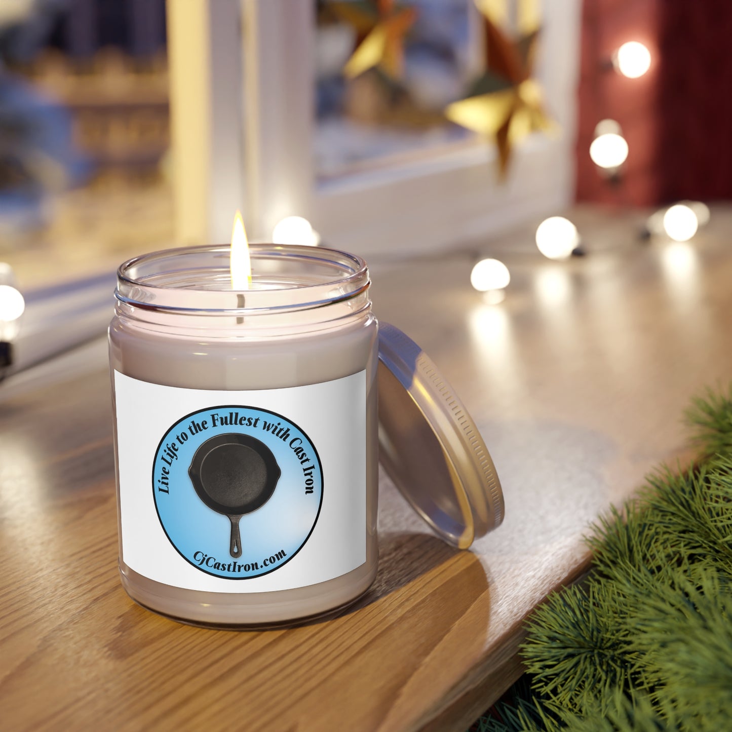 "Live Life" (Blue Gradient) Scented Candle, 9oz