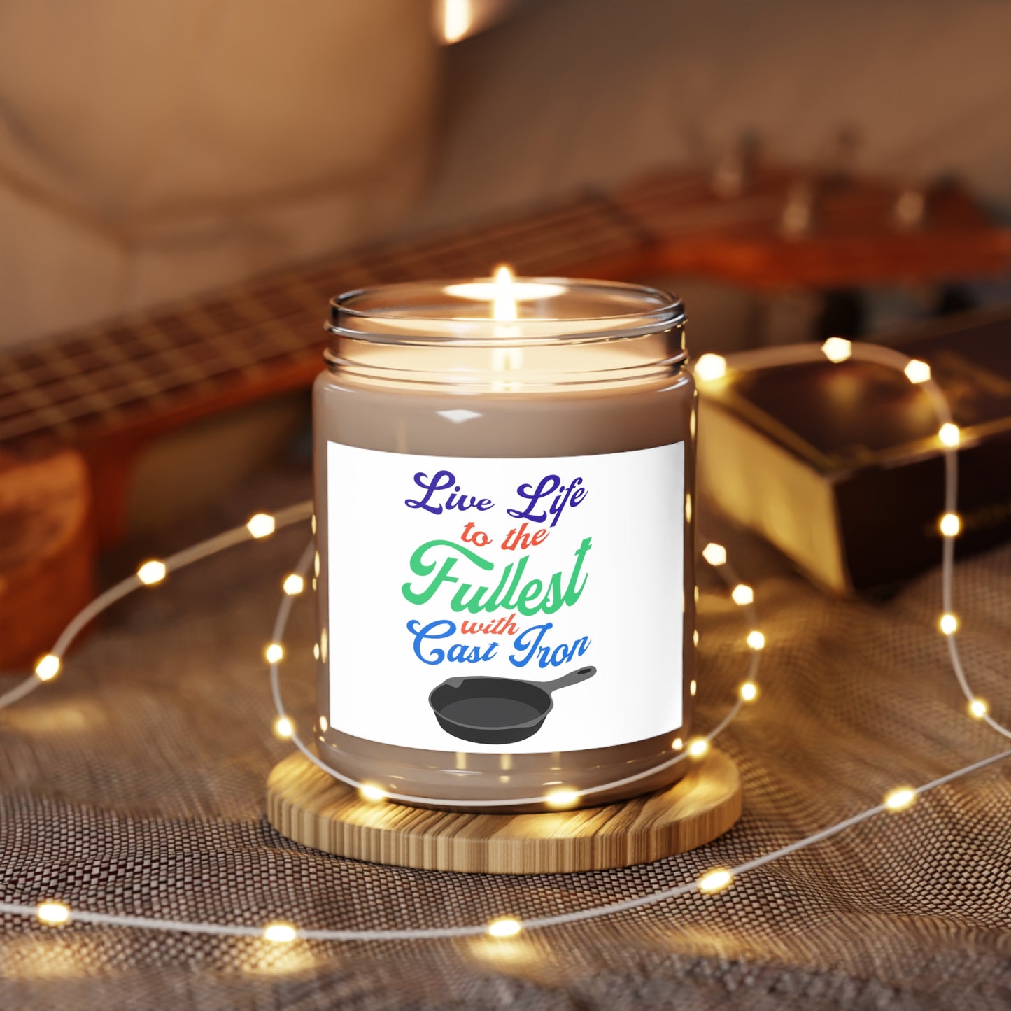 "Live Life" (Colorful Text) Scented Candle, 9oz