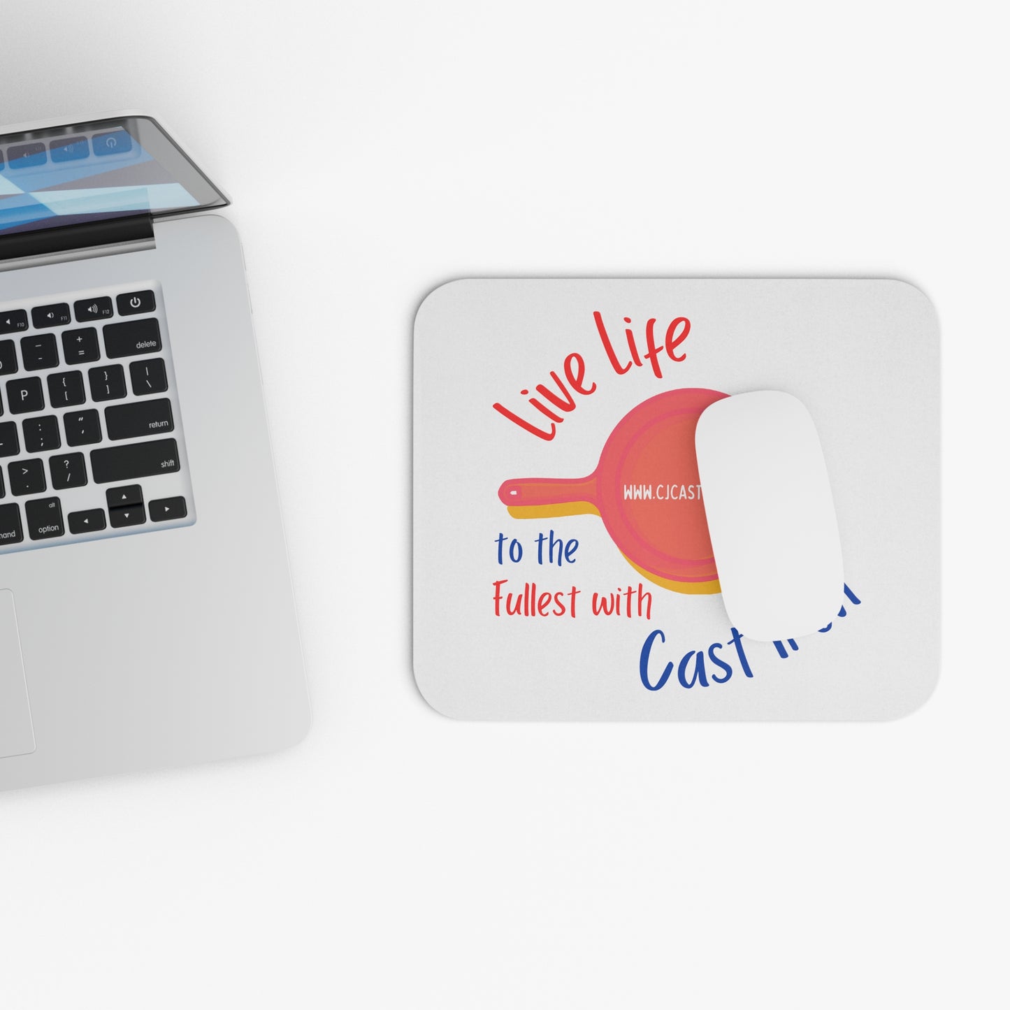 "Love Life to the Fullest with Cast Iron" (Colorful) - Mouse Pad
