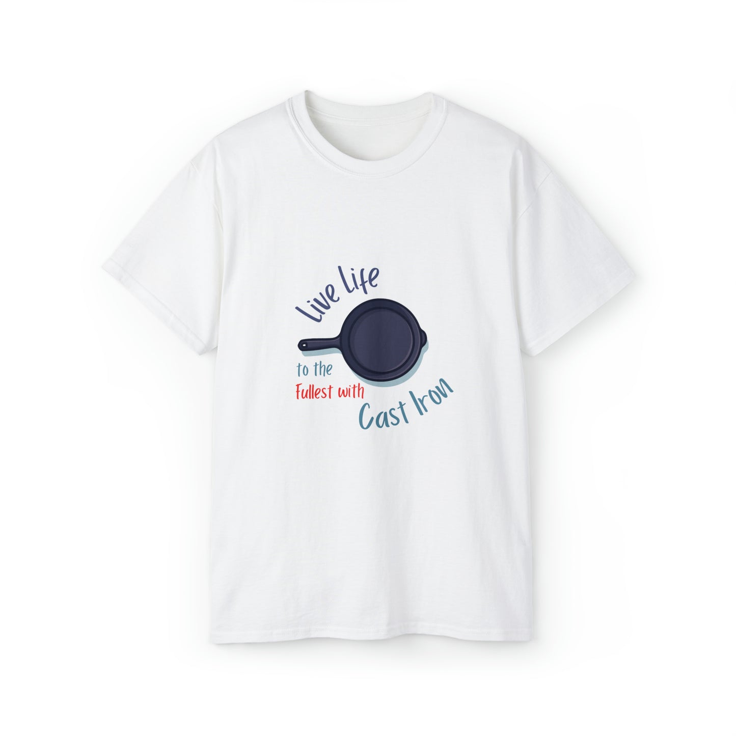 "Live Life" (Blues and Orange) - Unisex Ultra Cotton Tee