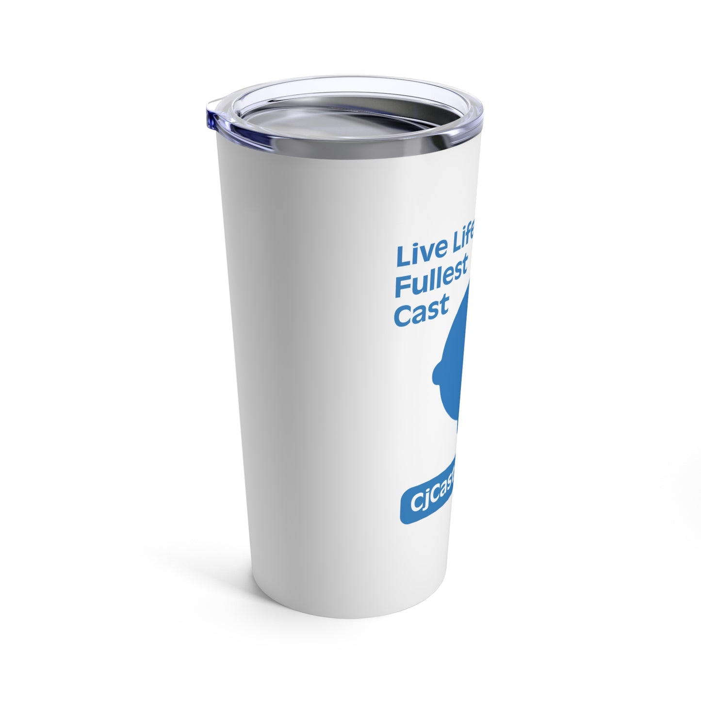"Live Life to the Fullest with Cast Iron" Tumbler (Blue) 20oz