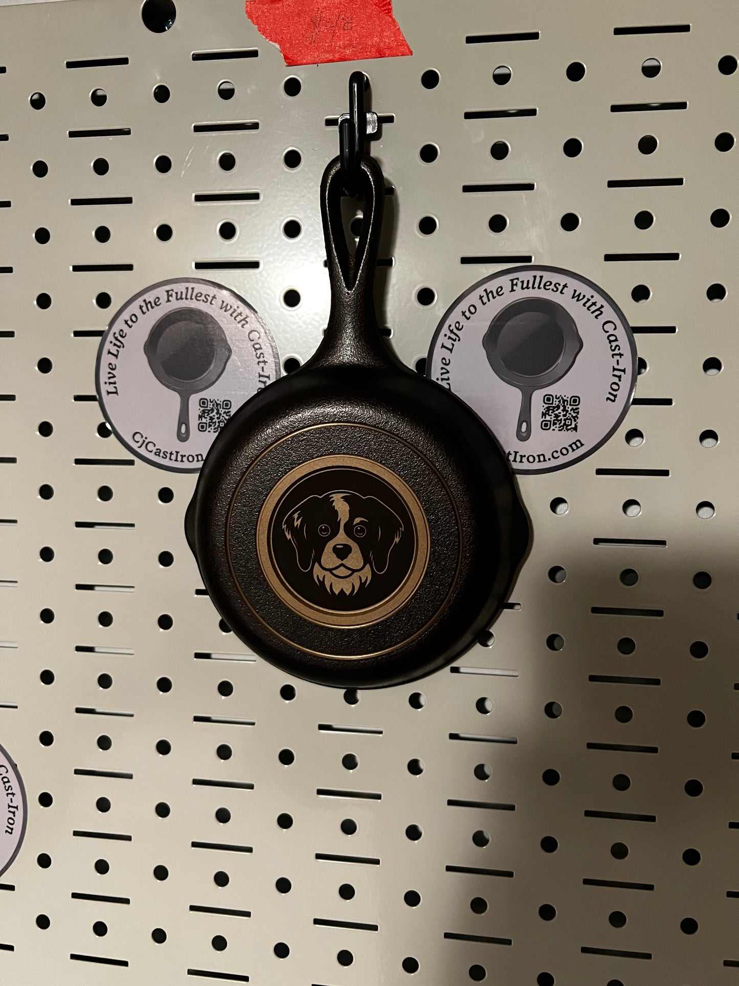 5 inch skillet with dog face on it