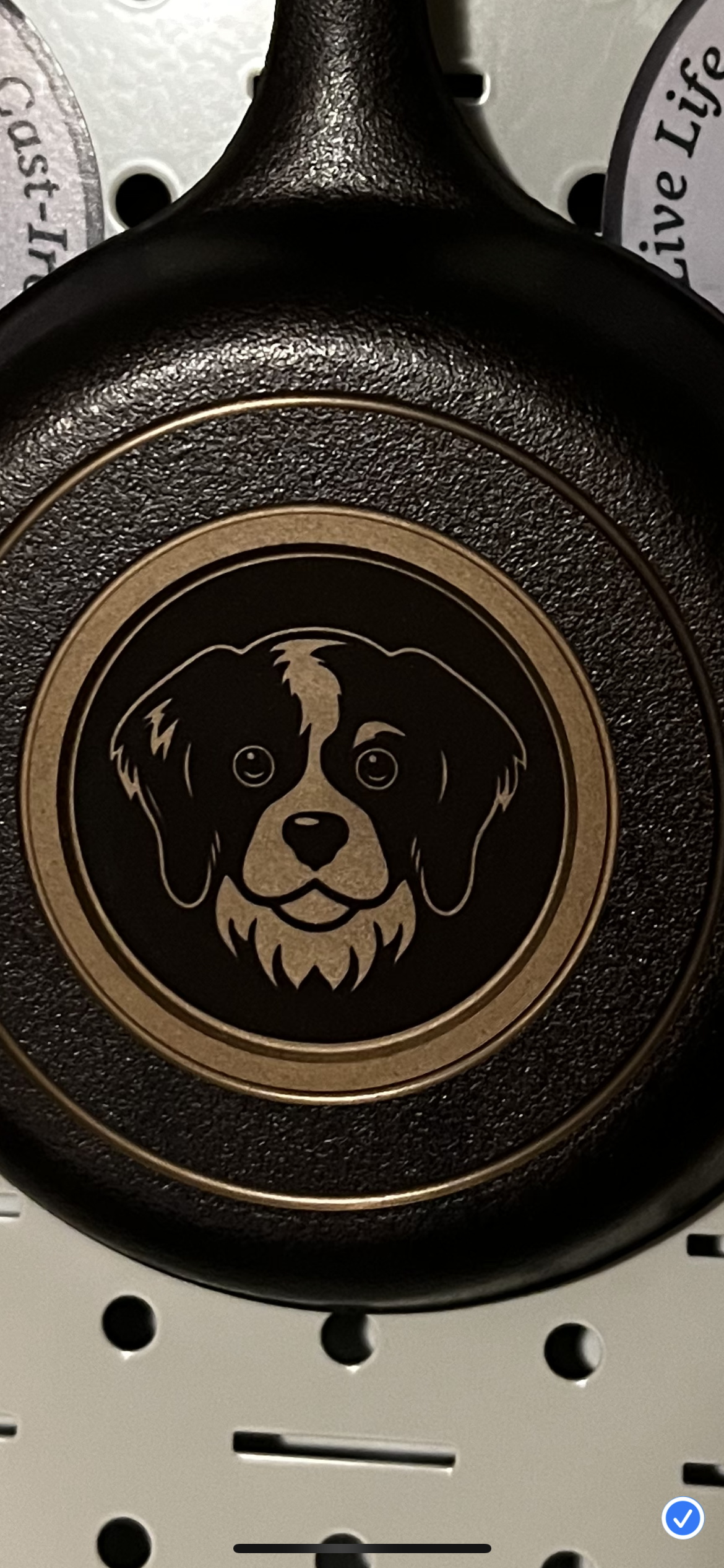 5 inch skillet with dog face on it