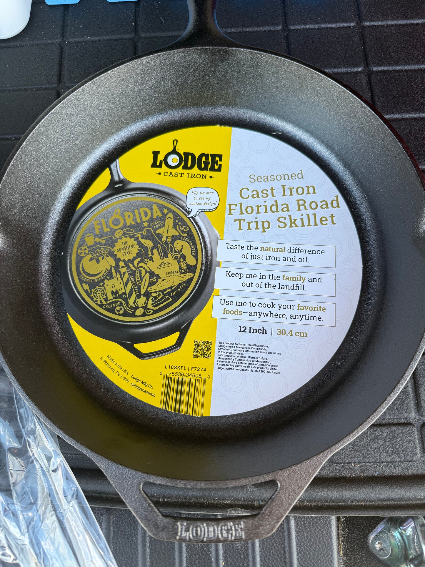12 inch Cast iron, Florida skillet
