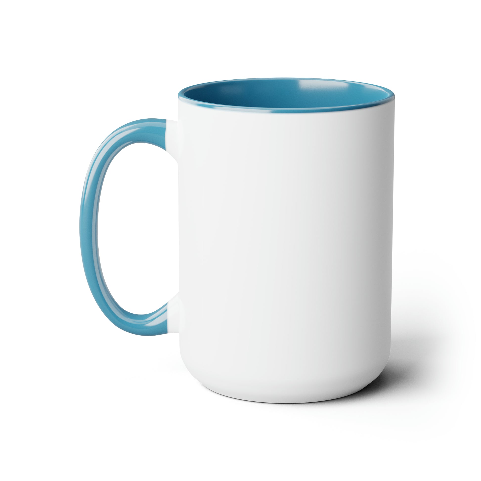 "Live Life to the Fullest with Cast Iron" (Blue) Mug 15 oz