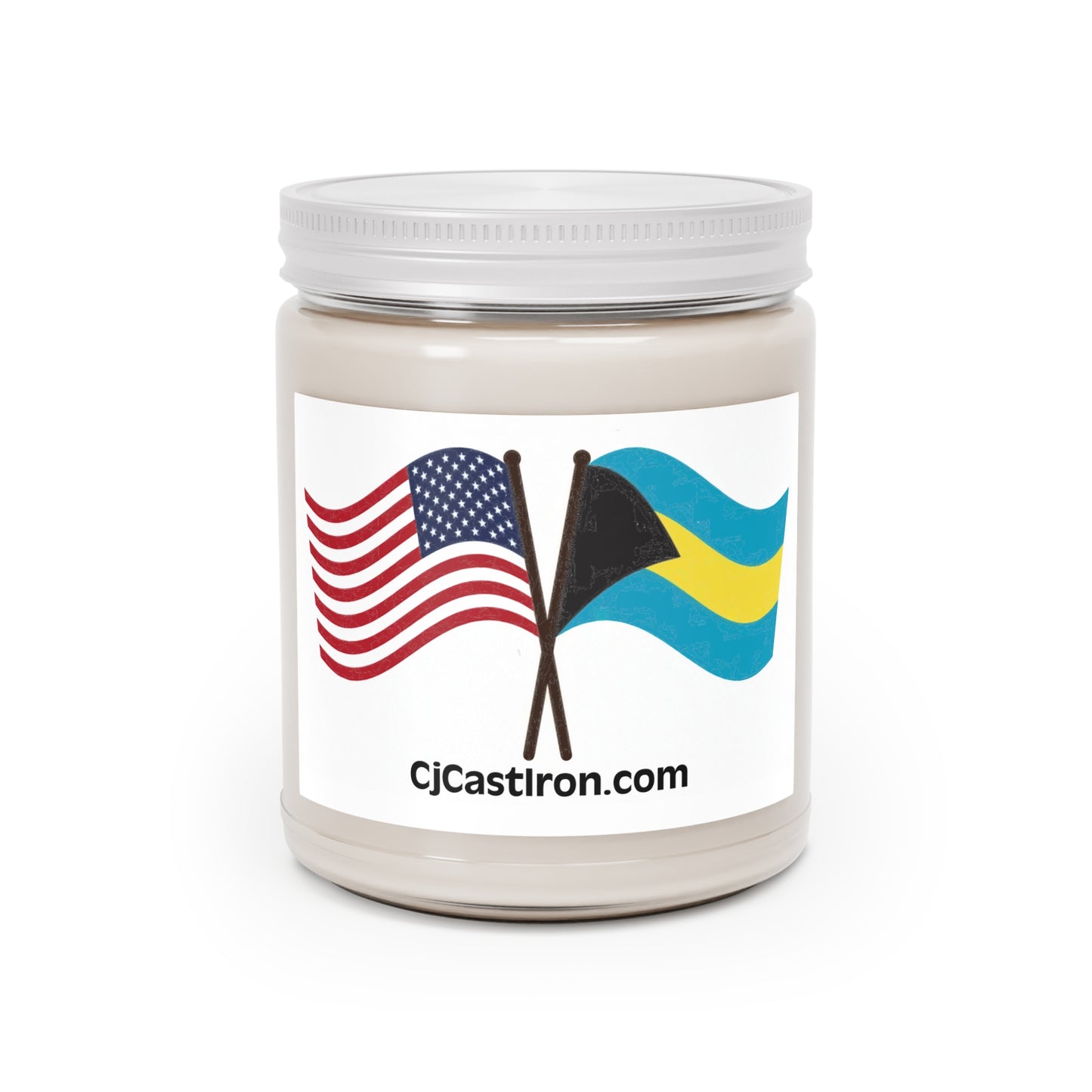 USA Bahamas Flag Scented Candle, 9oz