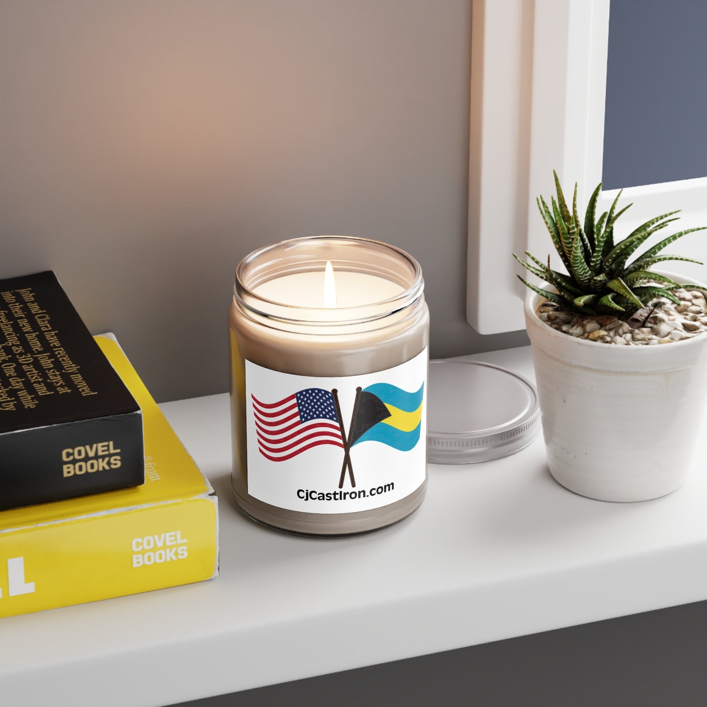 USA Bahamas Flag Scented Candle, 9oz