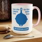 "Live Life to the Fullest with Cast Iron" (Flat Blue) Mug 15 oz