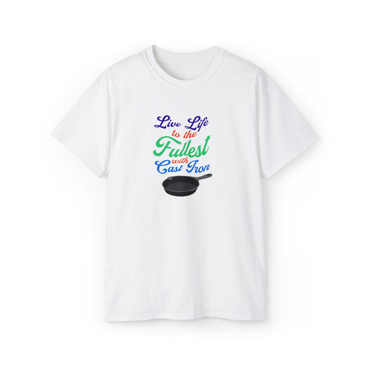 "Live Life" (Colorful Text) - Unisex Ultra Cotton Tee