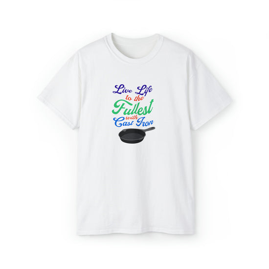 "Live Life" (Colorful Text) - Unisex Ultra Cotton Tee