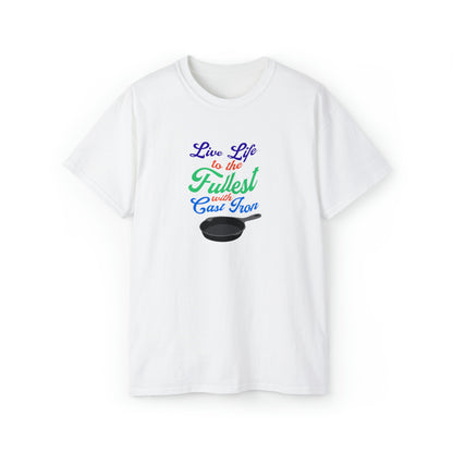 "Live Life" (Colorful Text) - Unisex Ultra Cotton Tee