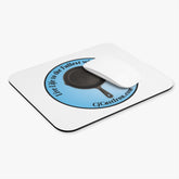 "Live Life to the Fullest with Cast Iron" Mouse Pad (Blue Gradient)