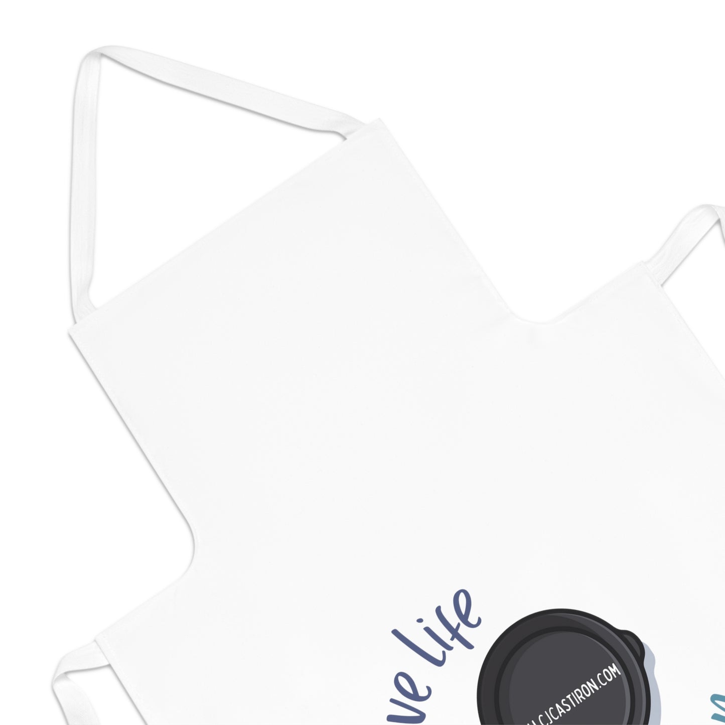 "Live Life to the Fullest with Cast Iron" Adult Apron