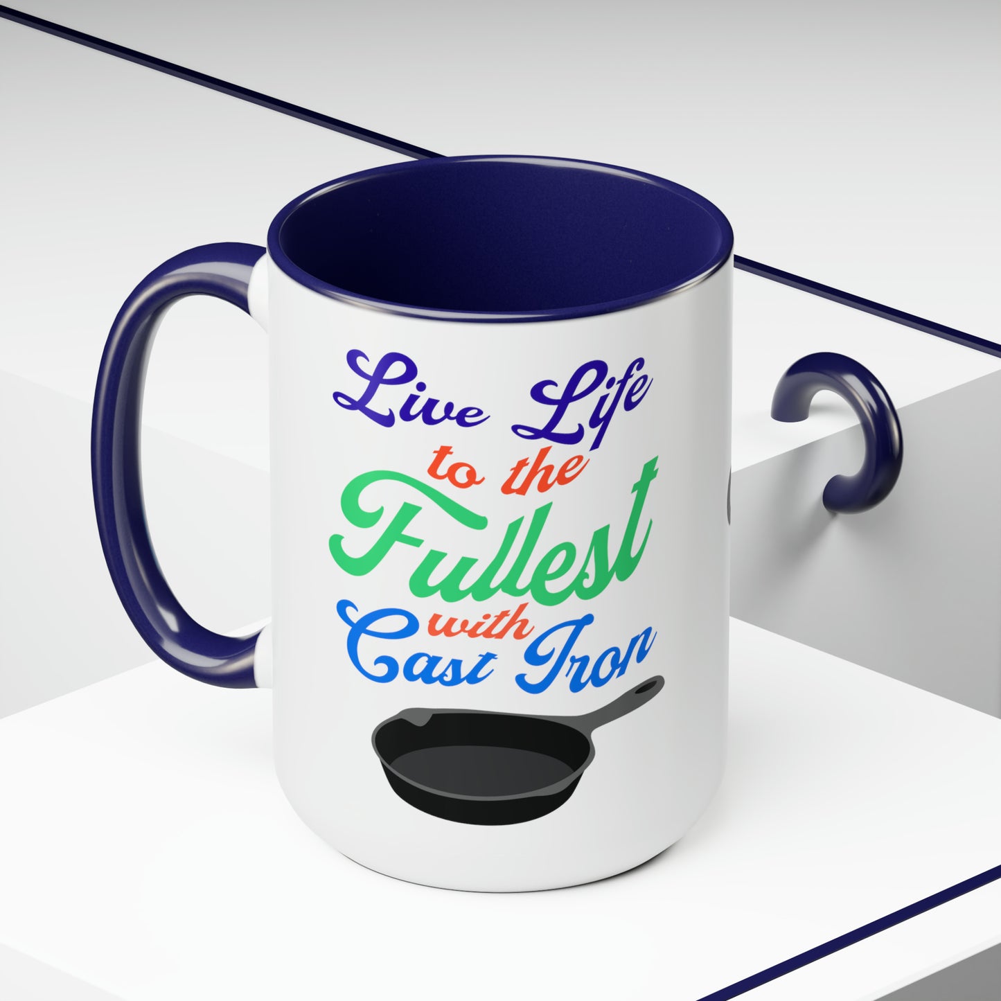 Live Life Colorful Text Mug 15 oz