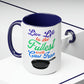 Live Life Colorful Text Mug 15 oz