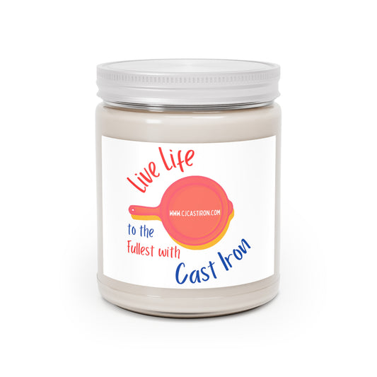 "Live Life" (Orange/Blues) Scented Candle, 9oz