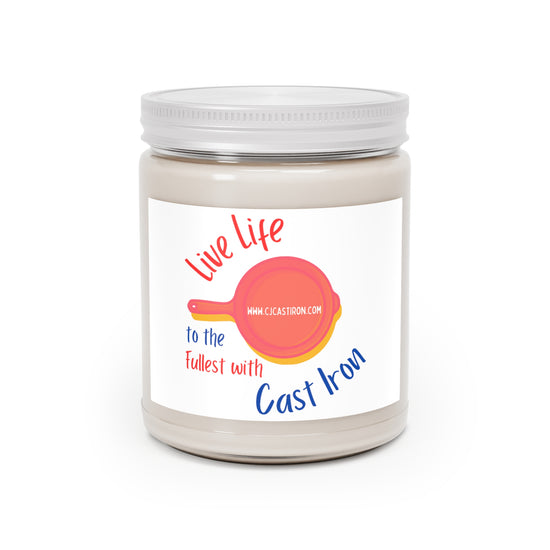 "Live Life" (Orange/Blues) Scented Candle, 9oz