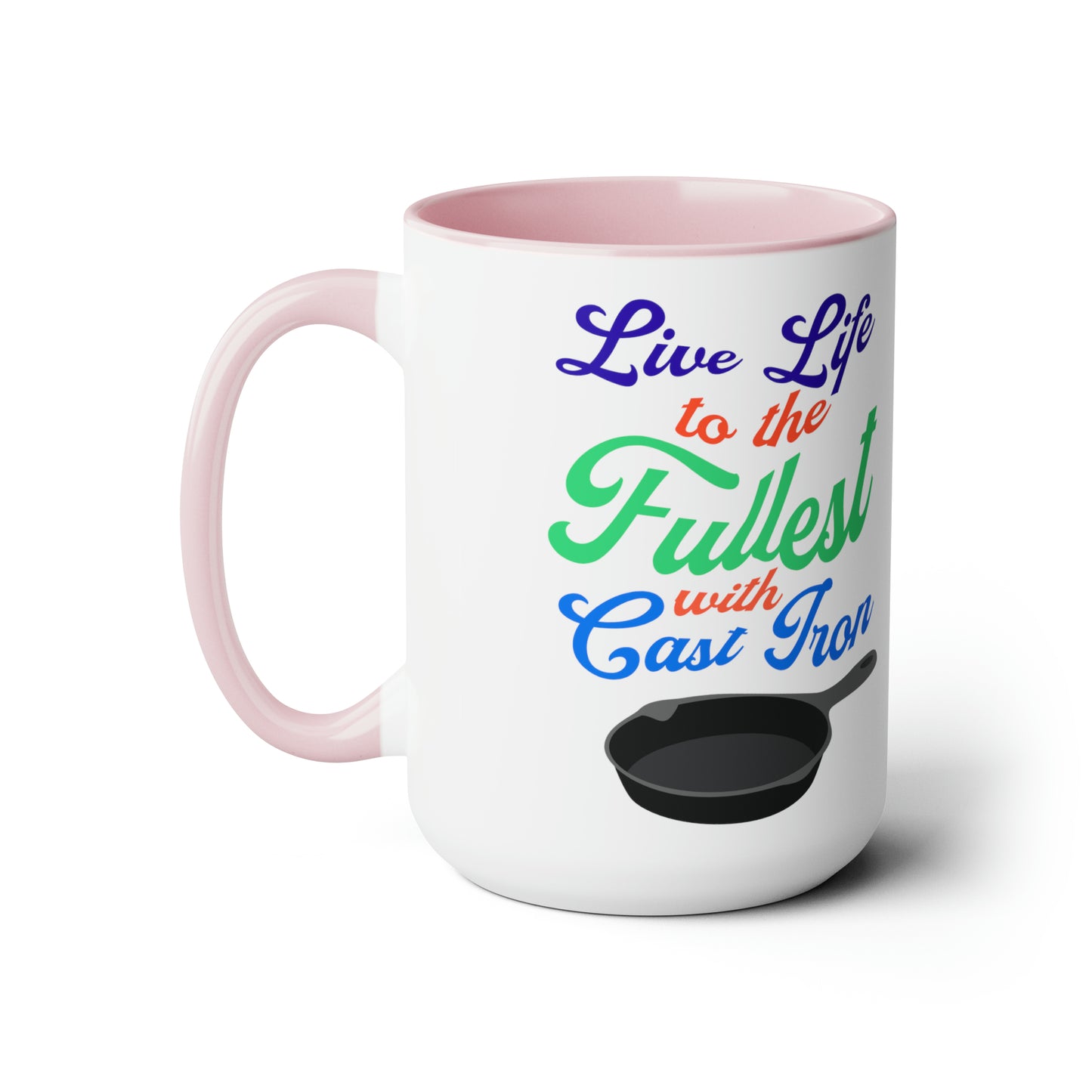 Live Life Colorful Text Mug 15 oz