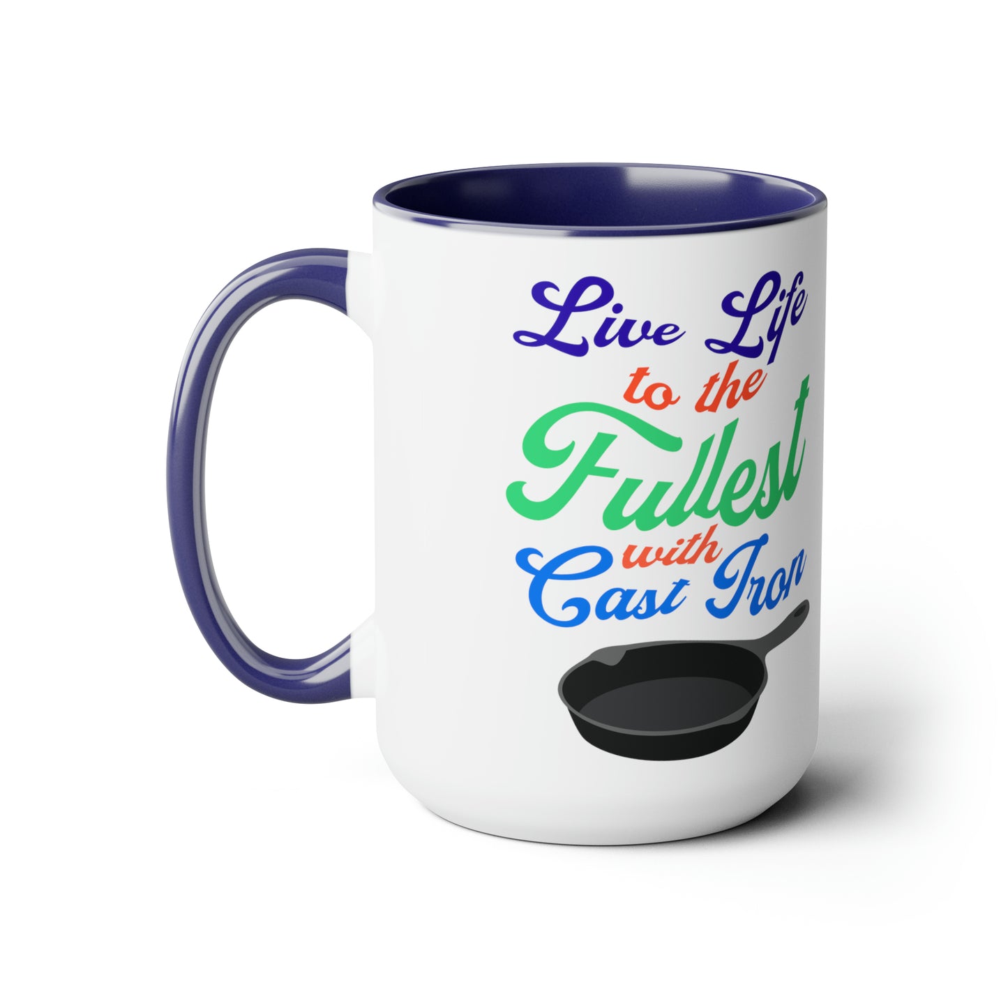 Live Life Colorful Text Mug 15 oz