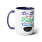 Live Life Colorful Text Mug 15 oz
