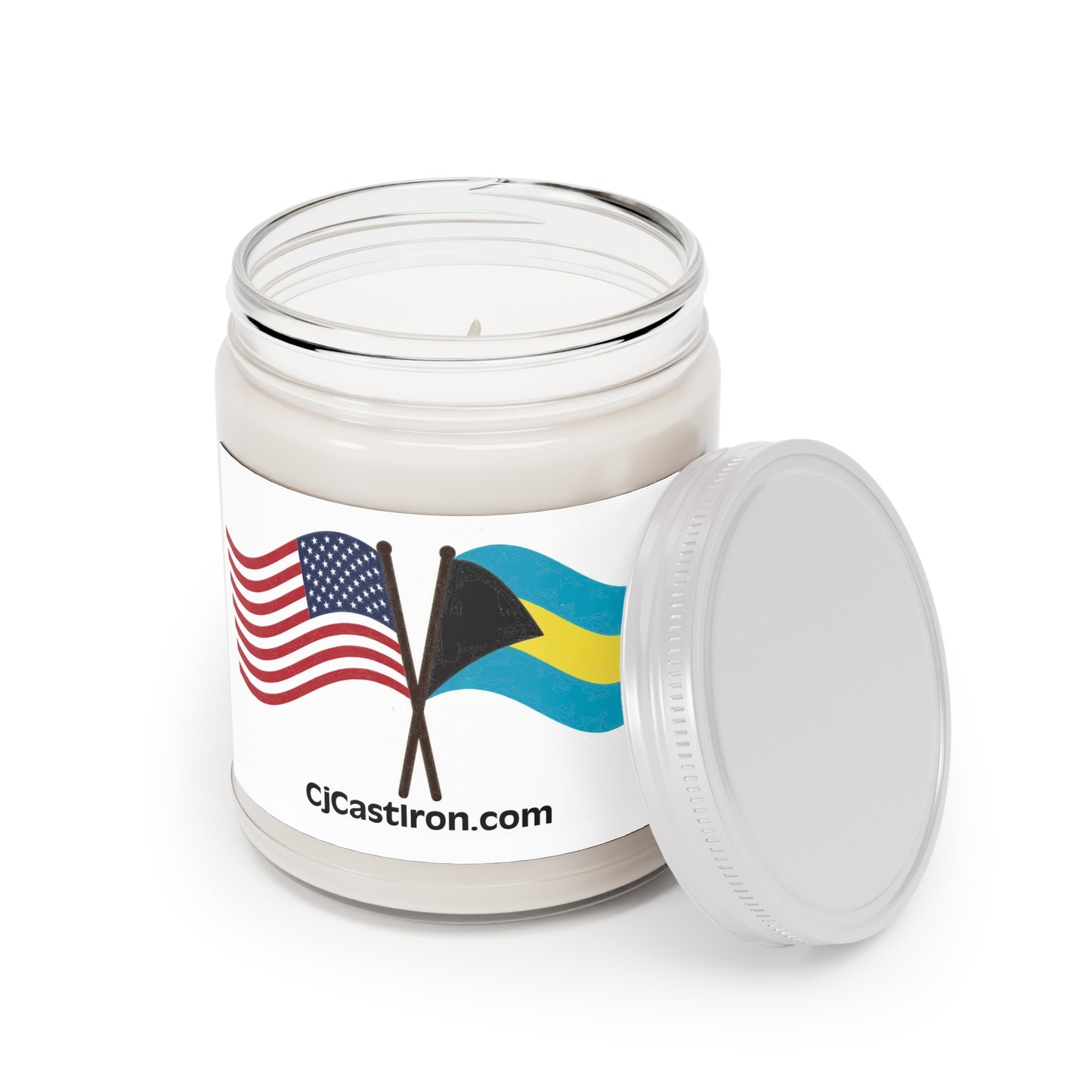 USA Bahamas Flag Scented Candle, 9oz