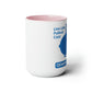 "Live Life to the Fullest with Cast Iron" (Flat Blue) Mug 15 oz