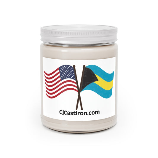 USA Bahamas Flag Scented Candle, 9oz