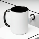 "Live Life to the Fullest with Cast Iron" (Black) Mug 15 oz
