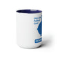 "Live Life to the Fullest with Cast Iron" (Flat Blue) Mug 15 oz