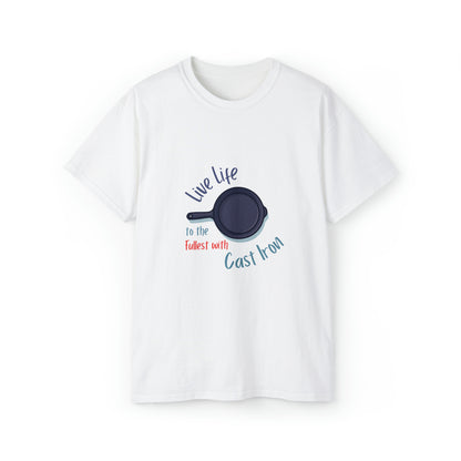 "Live Life" (Blues and Orange) - Unisex Ultra Cotton Tee