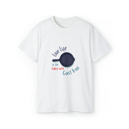 "Live Life" (Blues and Orange) - Unisex Ultra Cotton Tee