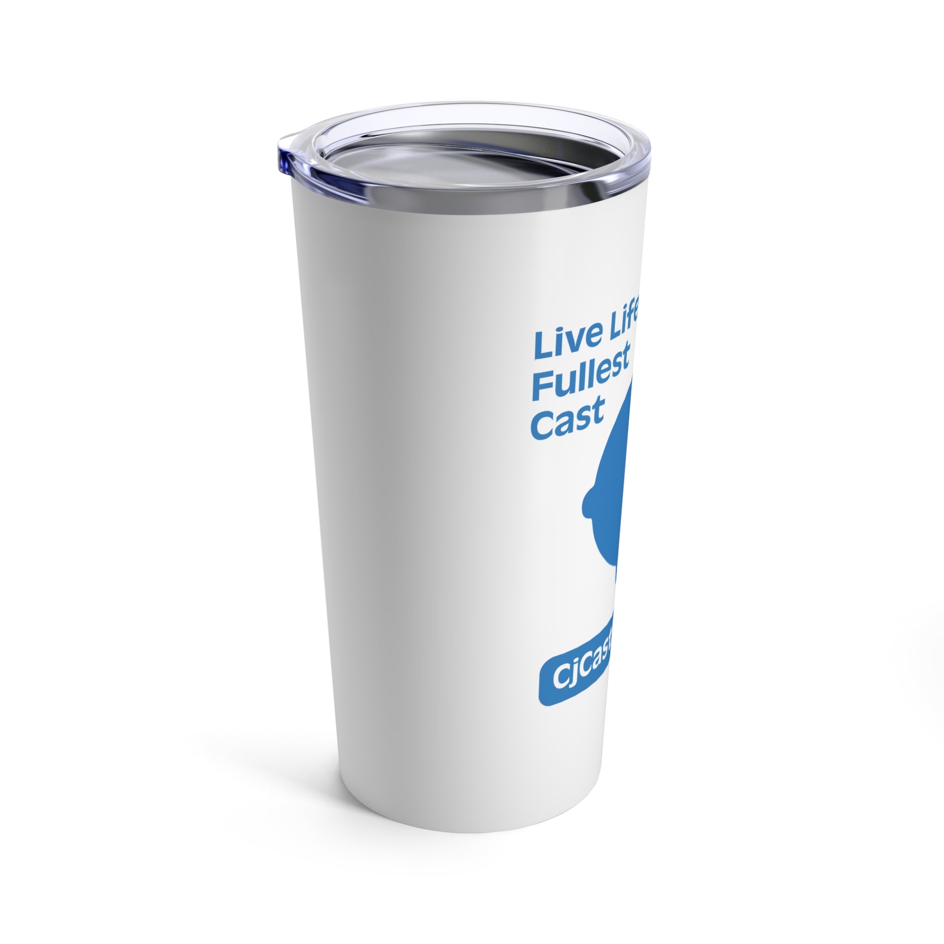 "Live Life to the Fullest with Cast Iron" Tumbler (Blue) 20oz