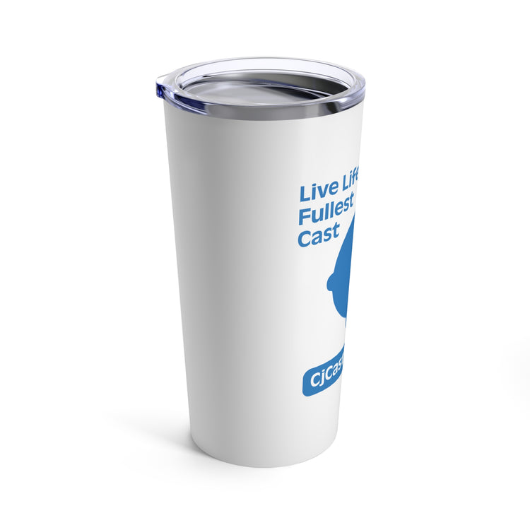 "Live Life to the Fullest with Cast Iron" Tumbler (Blue) 20oz