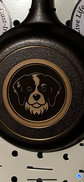 5 inch skillet with dog face on it