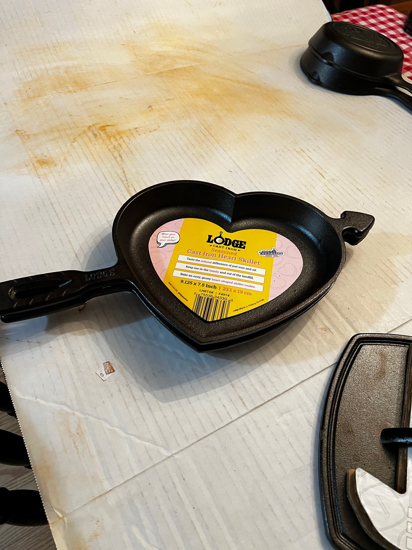 Heart cast-iron skillet