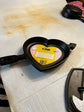Heart cast-iron skillet