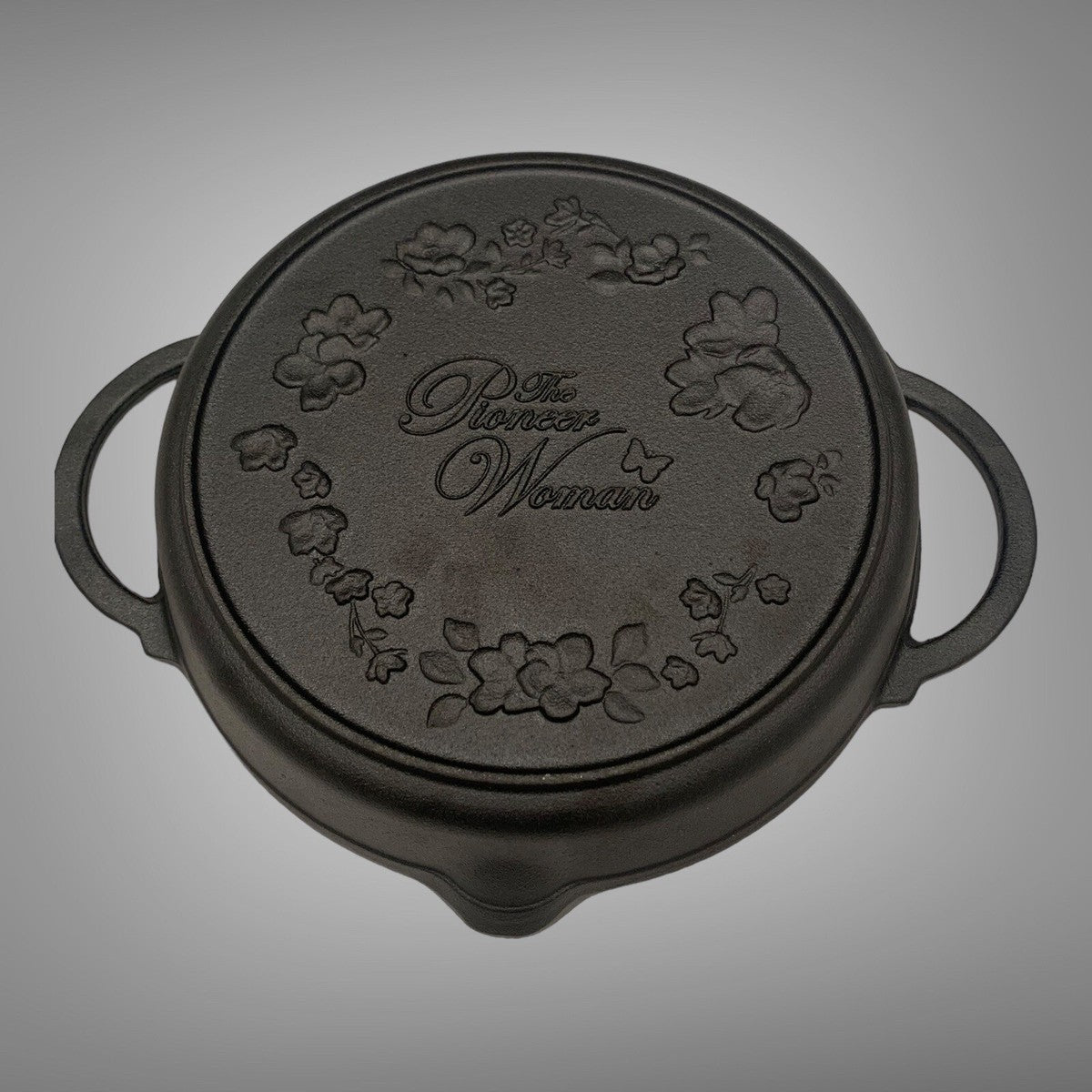 Pioneer Woman Timeless Cast Iron Pan  9.5" Double Handled Skillet.