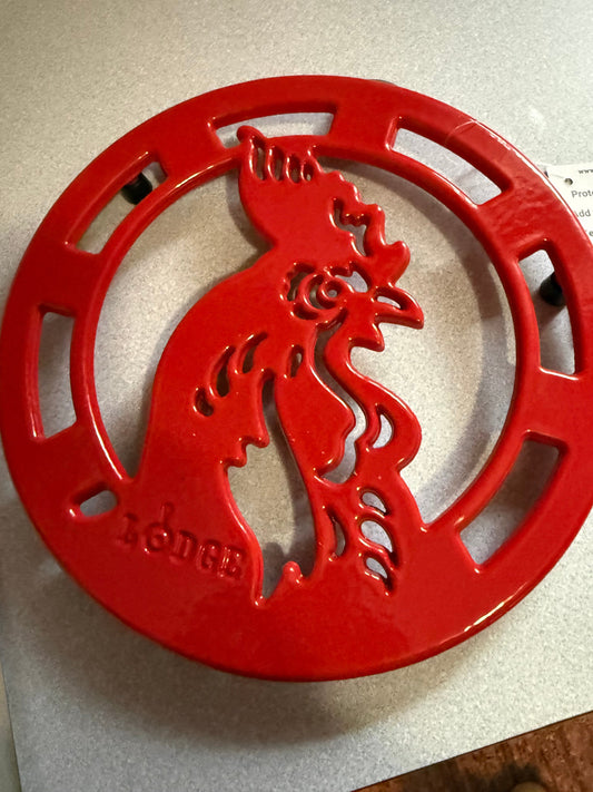 Red Cast iron Trivet
