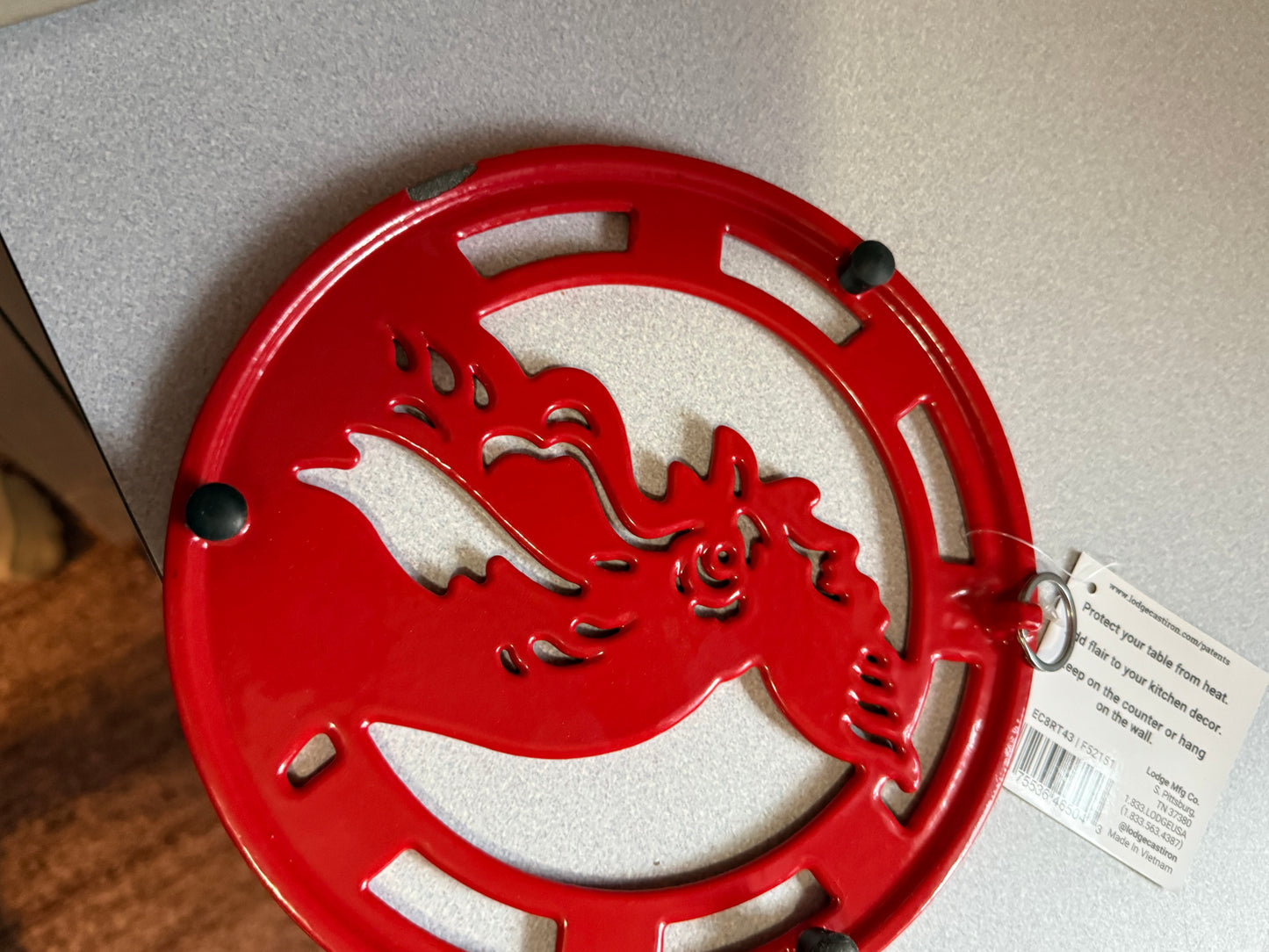 Red Cast iron Trivet