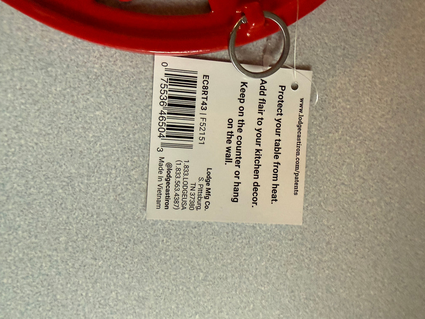 Red Cast iron Trivet