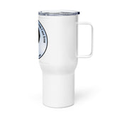 "Live Life to the Fullest with Cast Iron" (Blue) Travel Mug w/Handle
