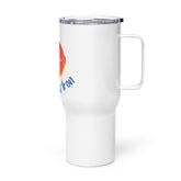 "Live Life to the Fullest with Cast Iron" Travel Mug with a Handle
