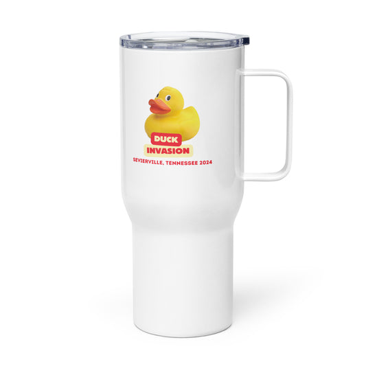Travel mug with a handle
